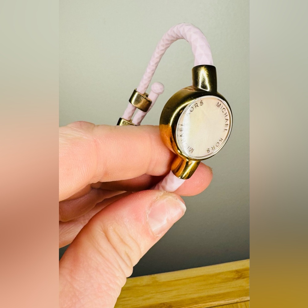 Michael Kors activity tracker gold-tone pink silicone band bracelet
